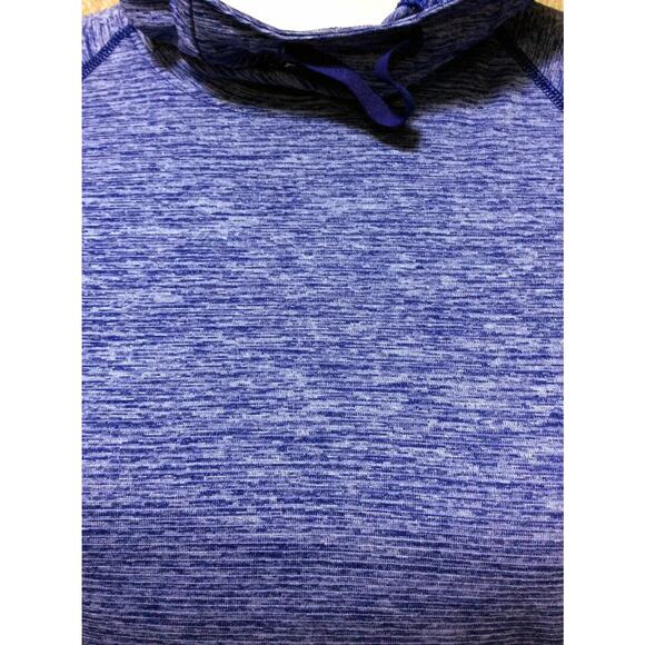 Under Armour Run HeatGear Hoodie Fitted Long Sleeves Blue Oversized Size Small - Picture 5 of 11